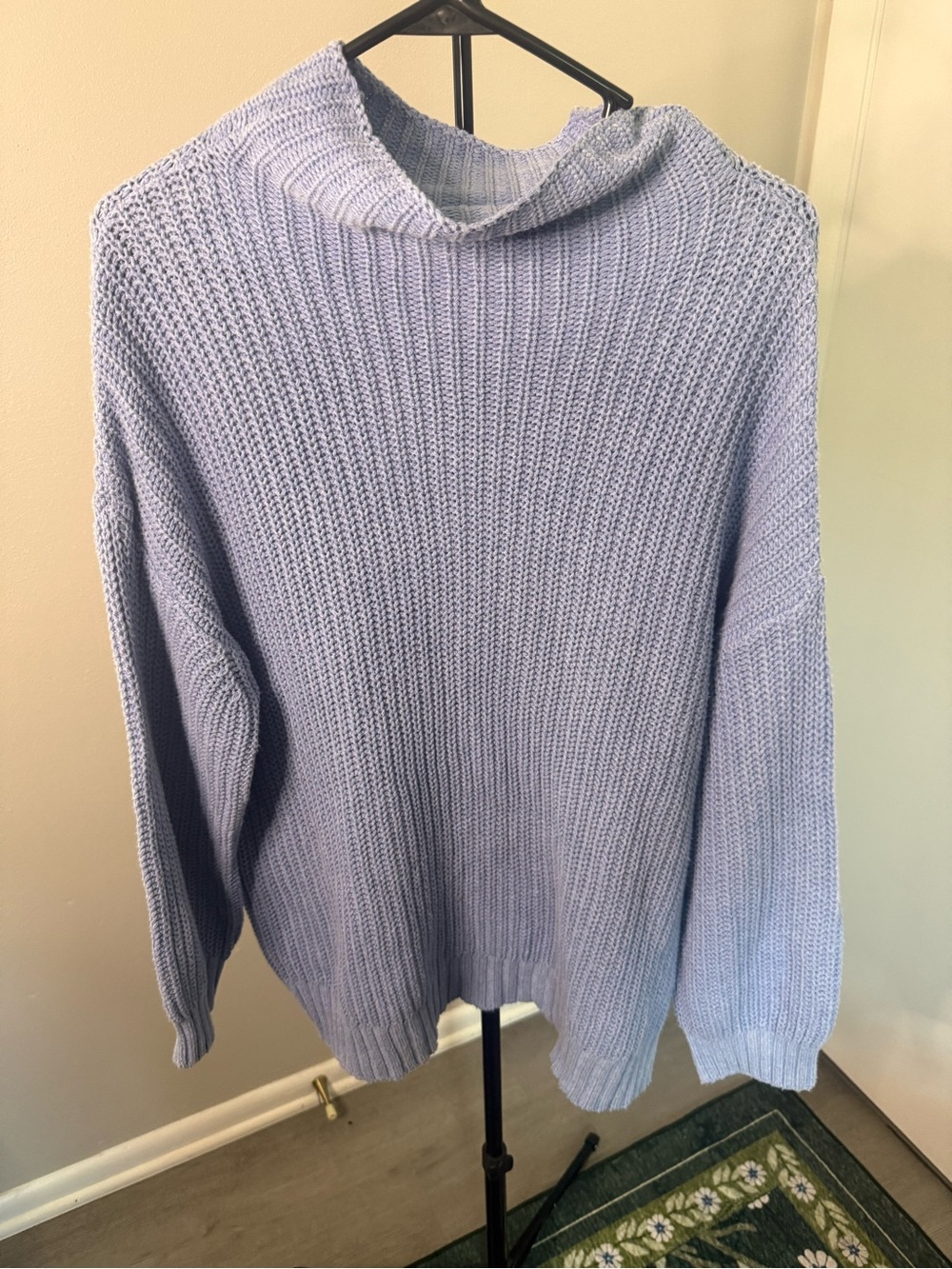 American Eagle Oversized Periwinkle Mock Neck Sweater XS/S
